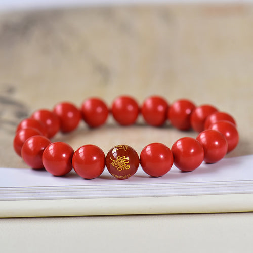 Healthy Vermilion Power Bracelet with Signature Agate Stone / Awaken Energy · Focus Intention · Embody Inner Strength